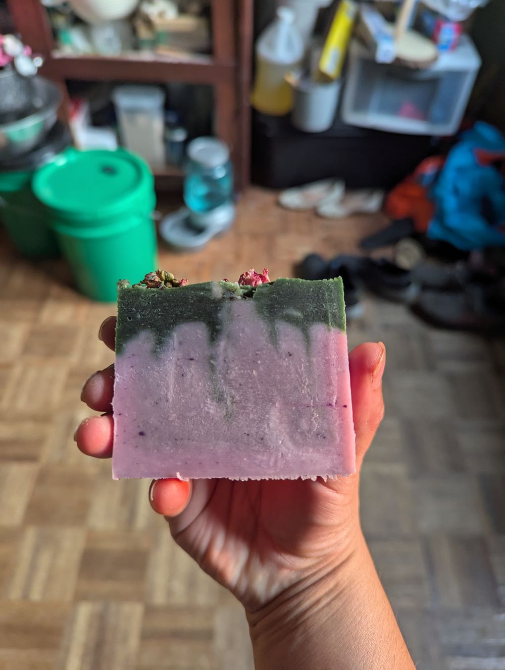 Almond milk rose soap